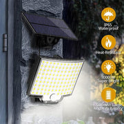 106-LED Solar Motion Wall Light with Separate Panel
