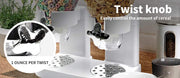 Double Cereal Dispenser Dry Food Storage Container Dispense Machine White White