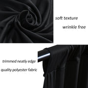 3.05 × 3.05 m Black Polyester Backdrop Drapes – 2 Panels