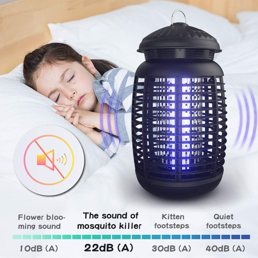 Pro Bug Zapper for Outdoor & Attractant - Effective 4000V Electric Mosquito Zappers/Killer - Insect Fly Trap, Waterproof Indoor and outdoor - Electronic Light Bulb Lamp for Backyard, Large
