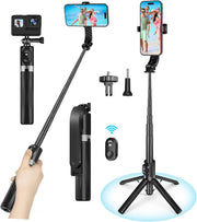 140 cm Quadruped Selfie Stick Tripod with Rechargeable Remote