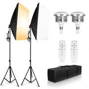 Complete Bi-Colour Photography Studio Lighting Kit with 4 Backdrops