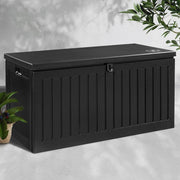 Gardeon Outdoor Storage Box Container Garden Toy Indoor Tool Chest Sheds 270L All Black