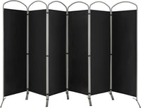188cm Folding 6-Panel Room Divider – 4 Colours