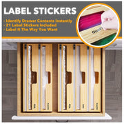 3-in-1 Bamboo Wrap Dispenser with Sliding Cutters