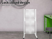 White Expandable Metal Barrier Fence for Indoor or Outdoor Use