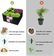 128-Gallon 8-Section Fabric Raised Garden Bed
