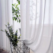 140 × 213 cm White Sheer Curtains – Set of 2