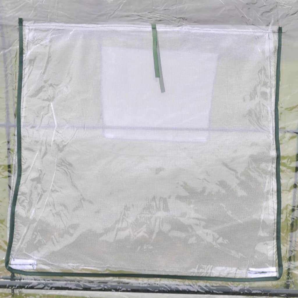 Walk-In Tunnel Greenhouse with 6 Mesh Windows