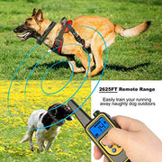 Dog Training Collar ,Long Range 2600ft Rechargeable Shock Collar ,100% Waterproof Dog Shock Collar with Remote and 4 Training Modes, Beep, Vibration , LED Light and Shock,0~99 Shock L (3 receivers)