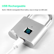 Rechargeable Fingerprint Padlock – Up to 10 Prints