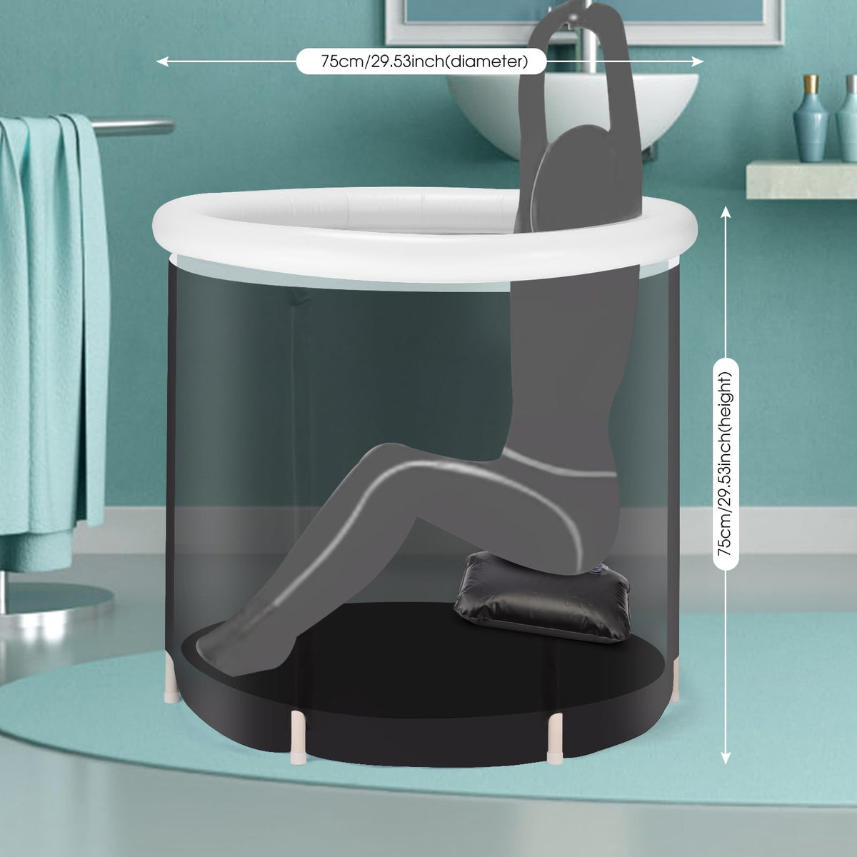 Foldable Adult Soaking & Cold-Water Tub