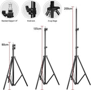 1800W Softbox Lighting Kit 20"x 28"/ 50x70 cm Soft Box Reflector 8X 45W 5500K Continuous Lighting Bulbs 2M Light Stand with Carrying Bag for Portrait Product Fashion Video Shooting