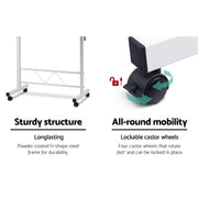 Mobile Adjustable Bedside Laptop Table – White or Light Wood