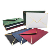 50-Pack A7 V-Flap Envelopes with Gold Border for 5 × 7 Cards