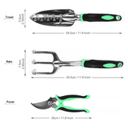 11-Piece Garden Tool Set with Folding Stool & Tote