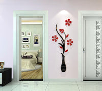 58 × 150 cm Reflective Acrylic Vase Wall Decal – 3 Colours