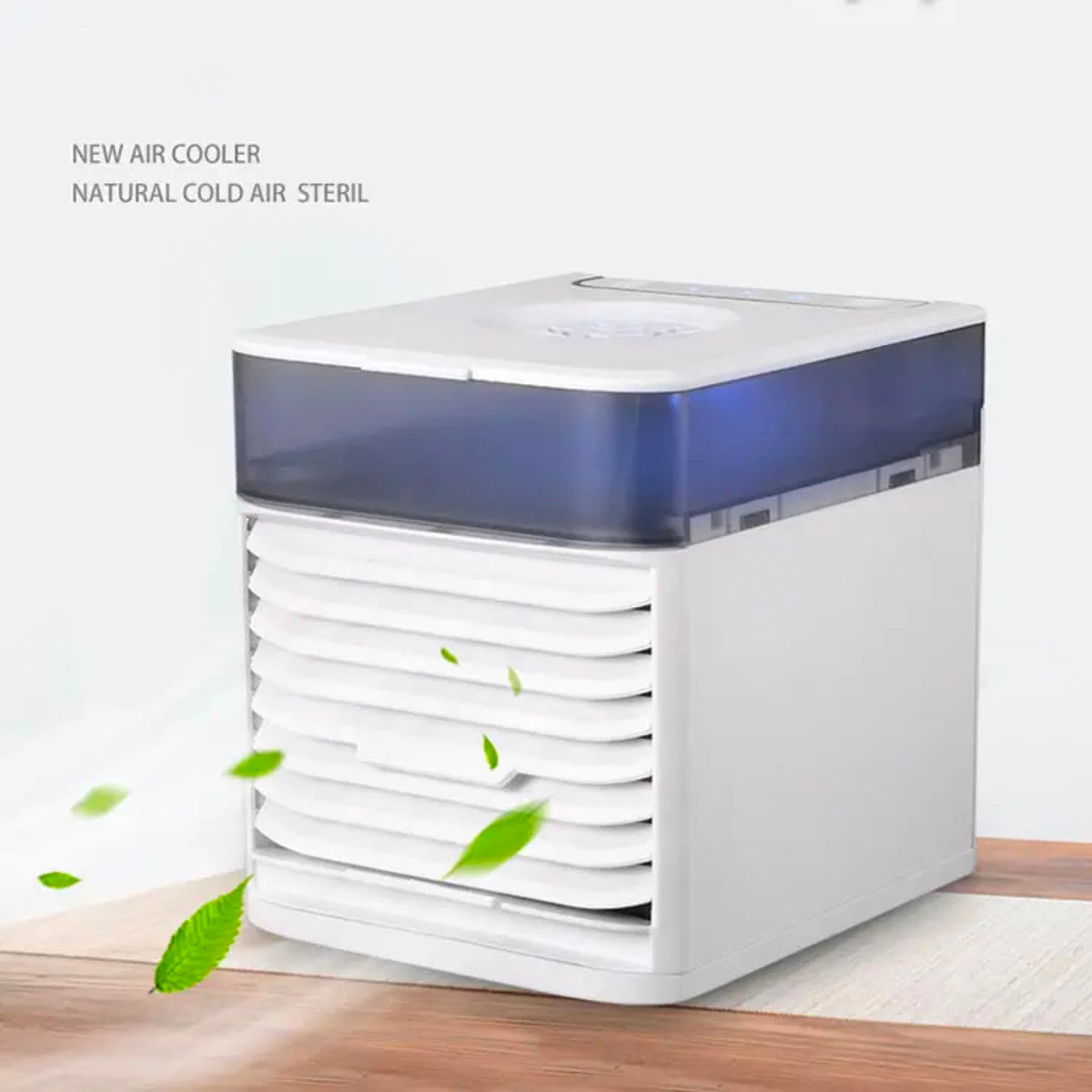 Portable Air Conditioners Fan, USB Personal Mini Air Cooler, Air Conditioner with LED Light, Personal Mini Evaporative Cooler for Office Small Room Car