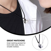 Veemoon Magnetic Split-Heart Couple Necklace Set