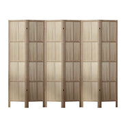 Room Divider Screen Privacy Wood Dividers Stand 6 Panel Brown
