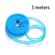 5 m Portable Loop Clothesline with Hooks