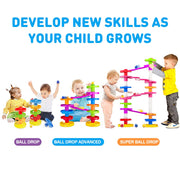 Super Ball Drop Toy, Extra Large Size Activity Tower with Ball Ramp Bridge for Educational and Fun Activity for Toddlers and Children of All Ages - Go, Play Stack and Roll
