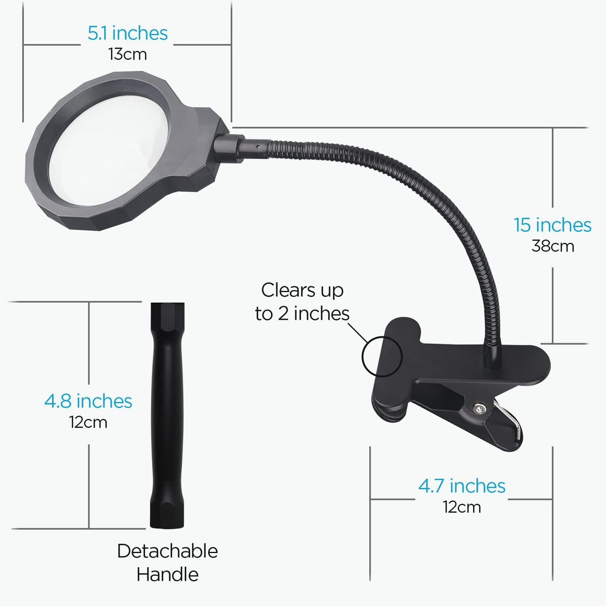 Optics Daylight LED 3X Magnifying Lamp