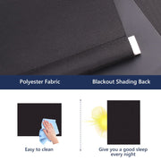 51 × 200 cm Black Blackout Roller Blind