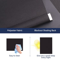 51 × 200 cm Black Blackout Roller Blind