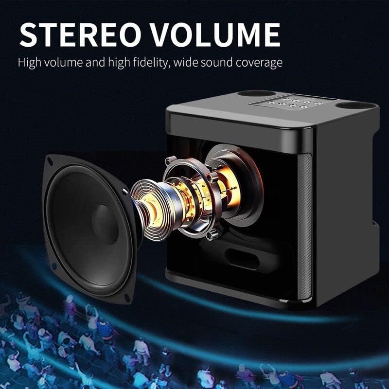 YueME Compact Karaoke Speaker with 2 Wireless Microphones