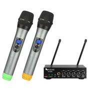 FIFINE K036 Dual UHF Karaoke Microphone Mixer System