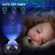 LED Galaxy Projector Light for Kids with Remote Control, Built-in Music Player & Timer Function