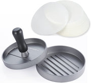 Non-Stick Aluminium Burger Press with 100 Wax Papers