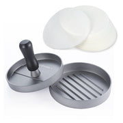 Non-Stick Aluminium Burger Press with 100 Wax Papers
