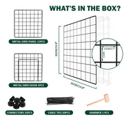 16-Panel Modular Metal Small-Animal Playpen with Door