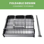 8-Panel Foldable Metal Pet Playpen with Gate