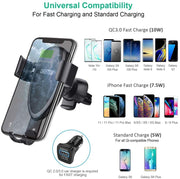 Fast Wireless Car Charger Mount