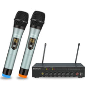 Bietrun Dual UHF Wireless Microphone Mixer with Echo & Bluetooth