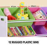 Kids Toy Box Bookshelf Organiser