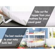 Memory Foam Mattress Topper with Bamboo Cover Cool Gel Infused 7 Zone 5cm Thickness Beddings Bed Topper Mat Pad with 8-Year Warranty