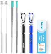 Telescopic Stainless-Steel Reusable Straws with Cases – 2 Pack