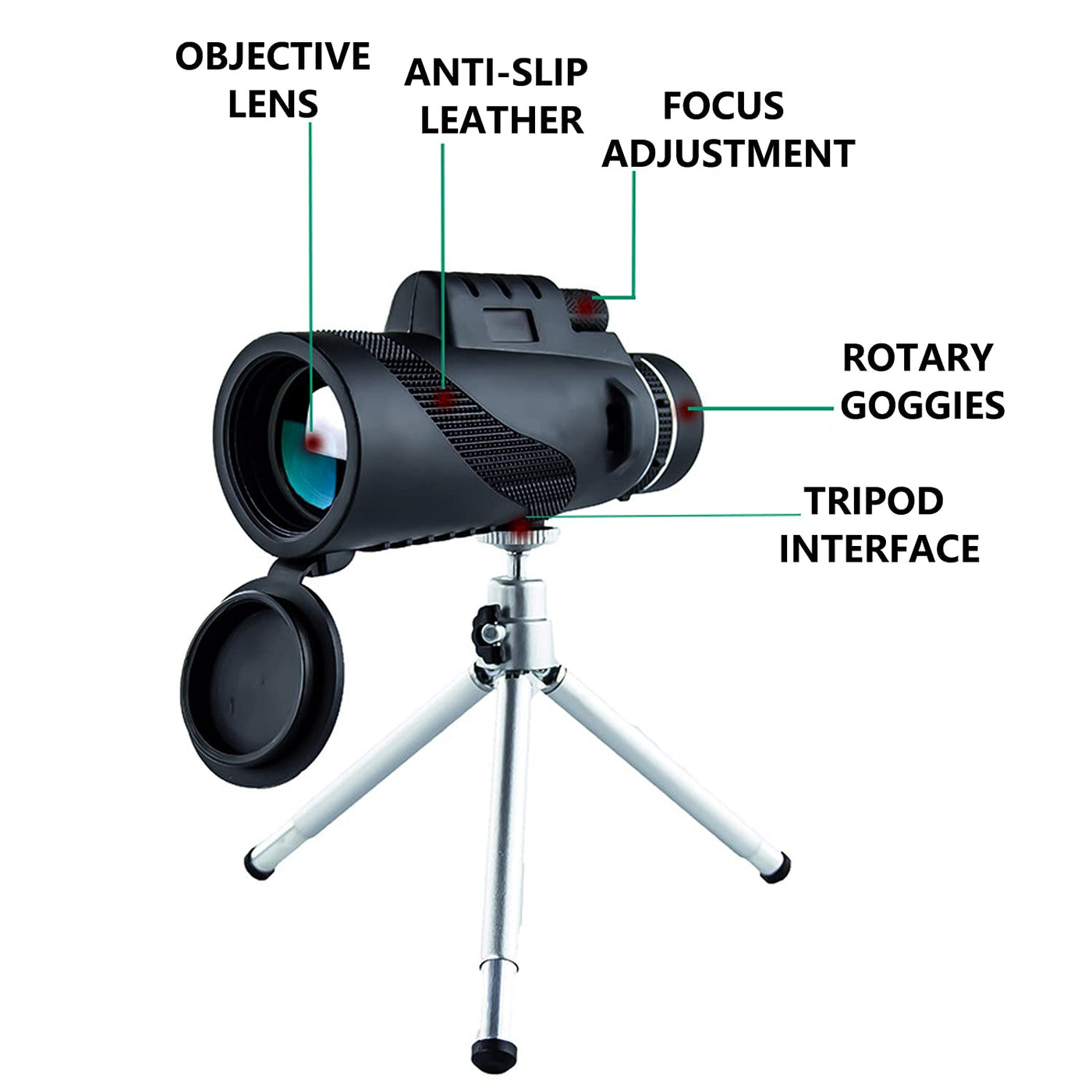 40x60 BAK-4 Monocular Kit with Phone Adapter & Tripod
