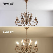 Ganeed Chandeliers,8 Lights French Country Pendant Chandelier,Rustic Vintage Metal Pendant Light Fixture Adjustable Hanging Lighting,Living Room Light,Kitchen Chandelier