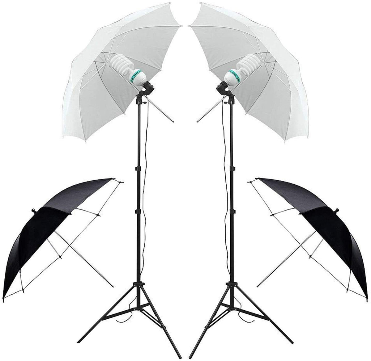 Complete Bi-Colour Photography Studio Lighting Kit with 4 Backdrops