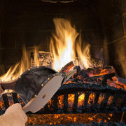 Fireplace Bellows 17"x7.5" Large Wood Air Blower Cast Nozzle for Outdoor Camping BBQ Grill Chimney Hand Bellow Pump Pit Barbeque Fire Tools Accessories with Hanging Strap