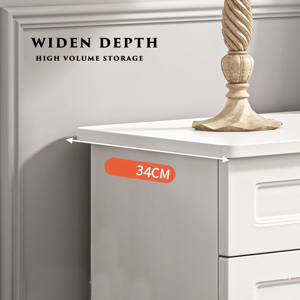 Modern White TV Stand Storage Cabinet