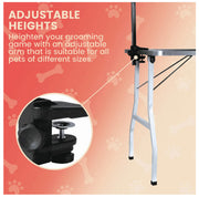 Foldable Pet Grooming Table with Adjustable Arm
