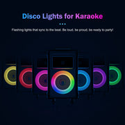 JYX 10-Inch Karaoke Party Speaker with 2 Wireless Microphones