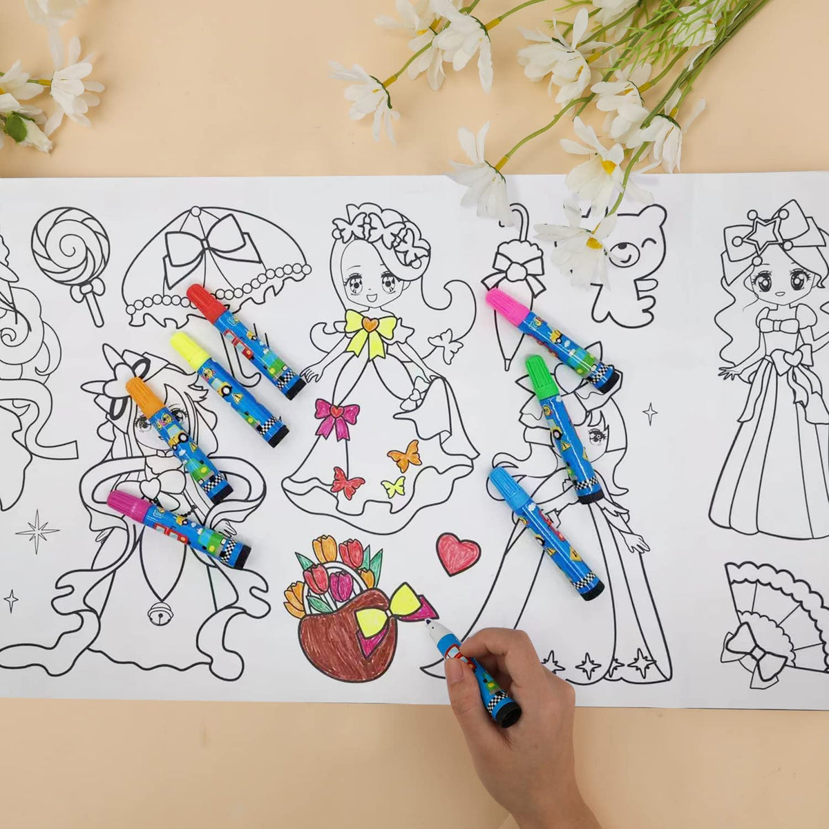 2-Pack Kids’ Colouring Paper Rolls – 300 × 30cm