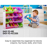 Kids Toy Box Bookshelf Organiser